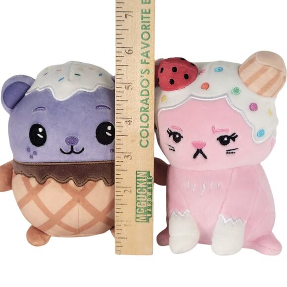 Moriah Elizabeth Ice Cream Plush Lot of 2 6" Pickle Bean Bonkers 2024 Toy - Picture 2 of 13